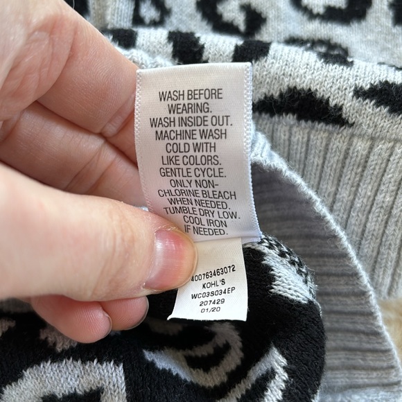 Croft & Barrow leopard print sweater, size Petite XL - Picture 5 of 6